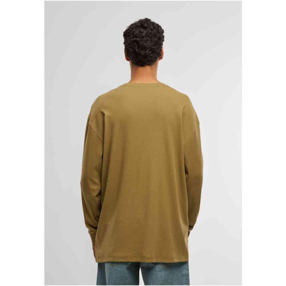 Urban Classics - Organic Boxy Rib Lange Ã¤rmel top - OlivgrÃ¼n